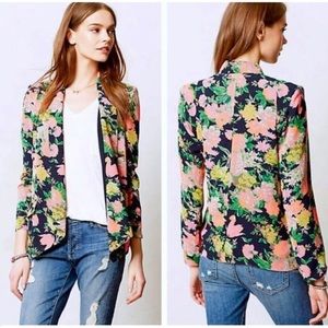 Anthropologie Floral Blazer